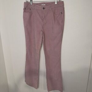 liz claiborne pink corduroy Straight Leg Mid Rise Size 10p‎ Stretch